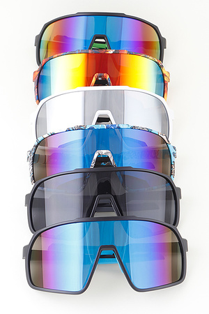Multi Art Wrap Shield Sunglasses