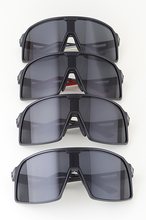 Black Oversized Shield Sunglasses