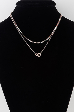 Interlinked Ring Chain Necklace