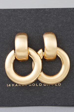 Polished Ring Drop Earrings