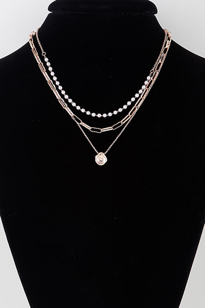 Multi Pendant Link Chain Necklace