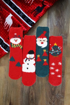 Fuzzy & cozzy Christmas Socks Assorted