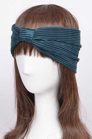 Pleated Solid Color Headwrap