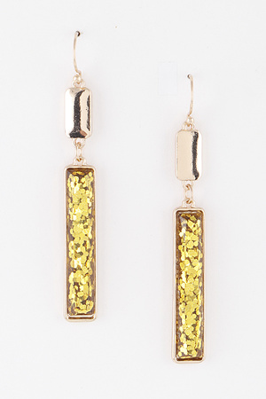 Glittered Vertical Bar Earrings