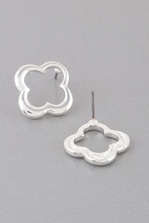 Open Cut Clover Stud Earrings