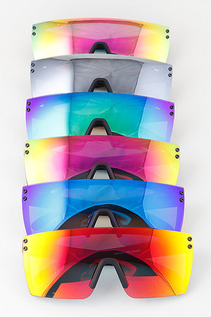 Polarized Double Bolted Shield Sunglasses