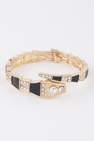 Jeweled Snake Cuff Bracelet